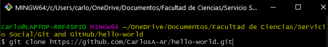 Comando para traer repositorios previamente hechos en GitHub